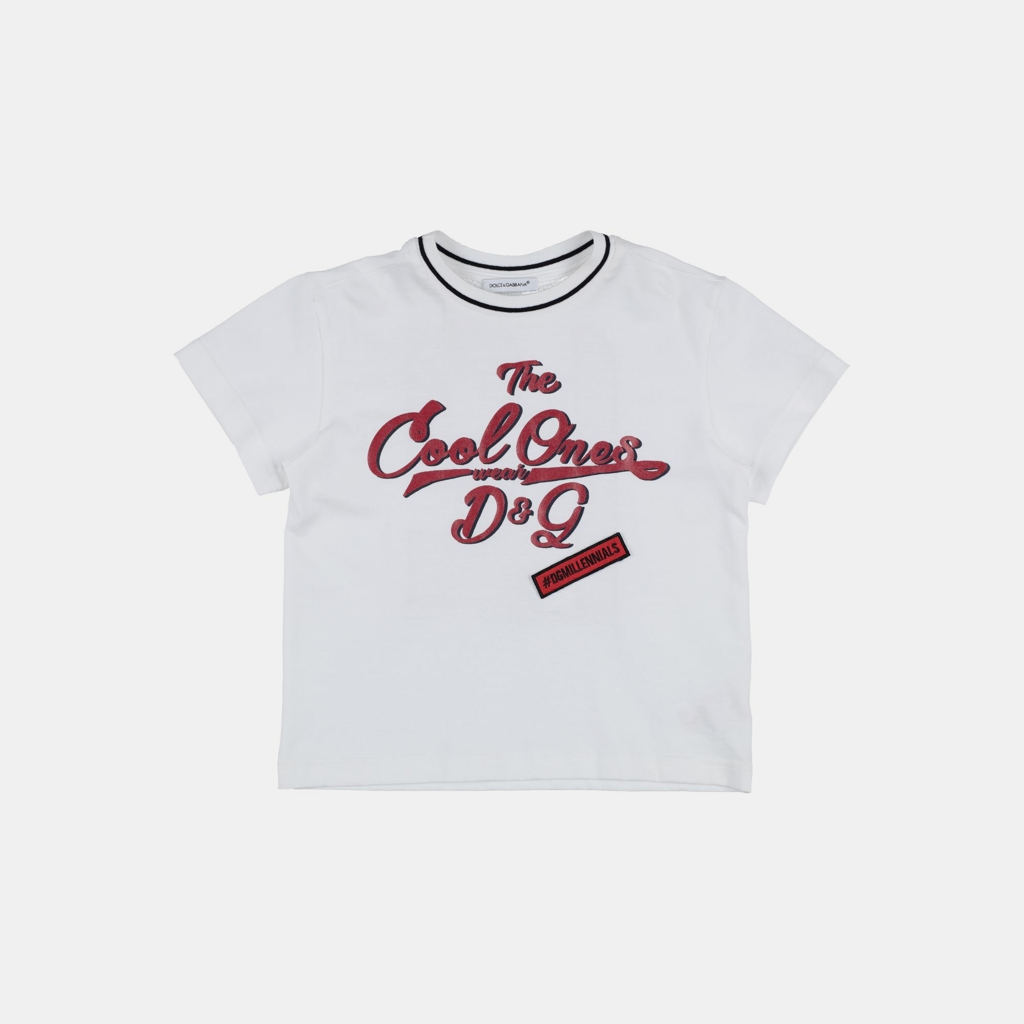 

Dolce & Gabbana White Printed Cotton T-Shirt Size 5Y
