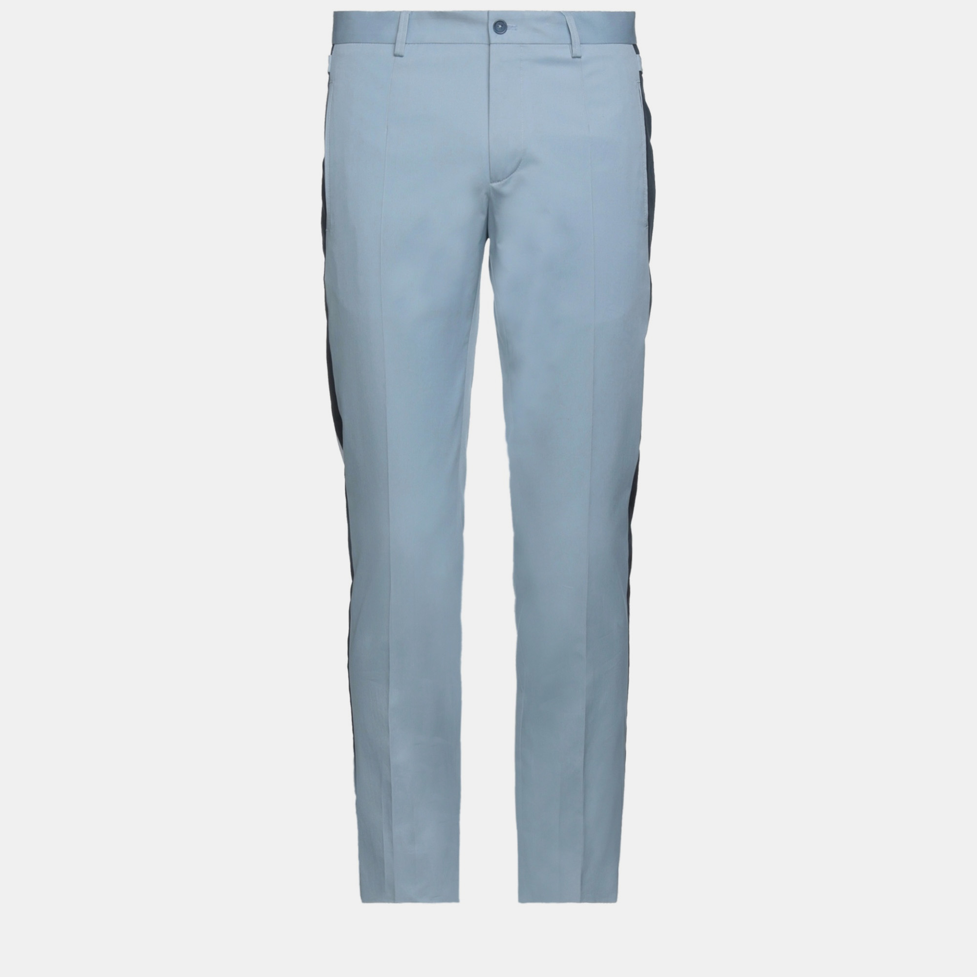Pre-owned Dolce & Gabbana Cotton Pants 46 In Blue