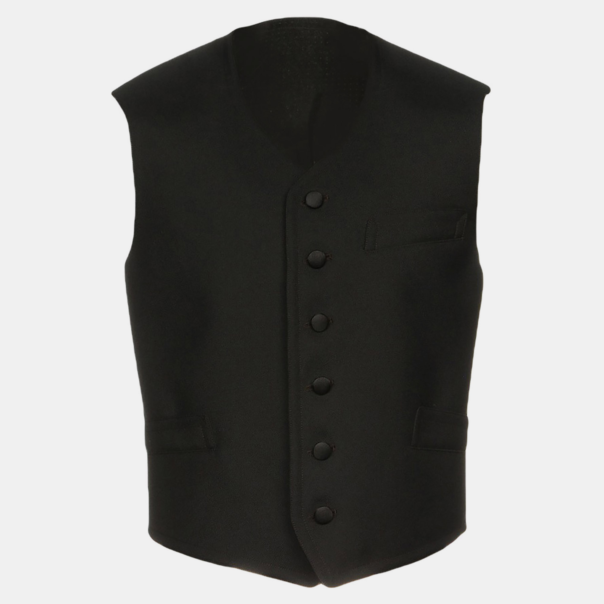 Pre-owned Dolce & Gabbana Cotton Waistcoat 52 In Black