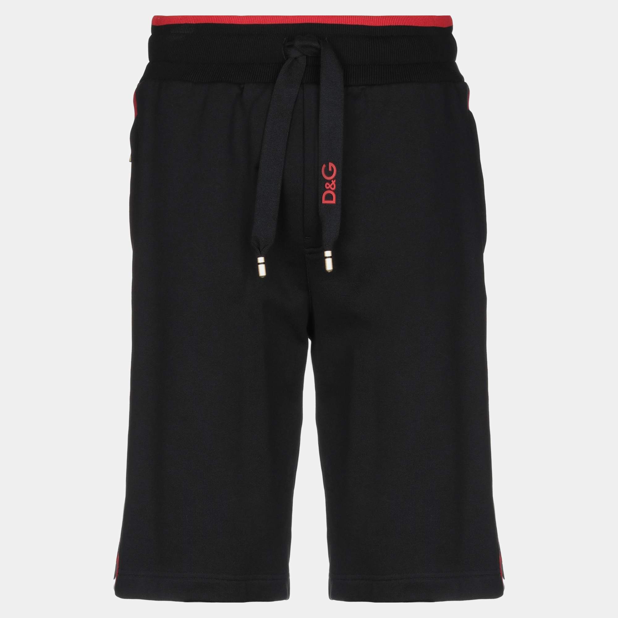 Pre-owned Dolce & Gabbana Cotton Shorts & Bermuda Shorts 52 In Black
