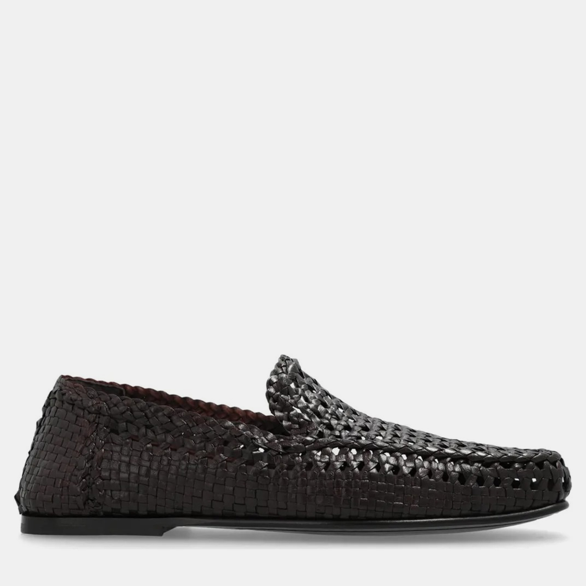 

Dolce & Gabbana Brown Hand-woven Driver Loafers