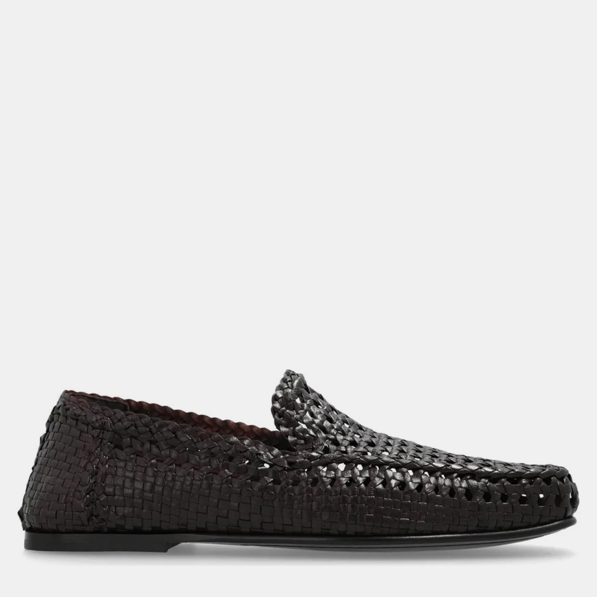 

Dolce & Gabbana Brown Hand-woven Driver Loafers