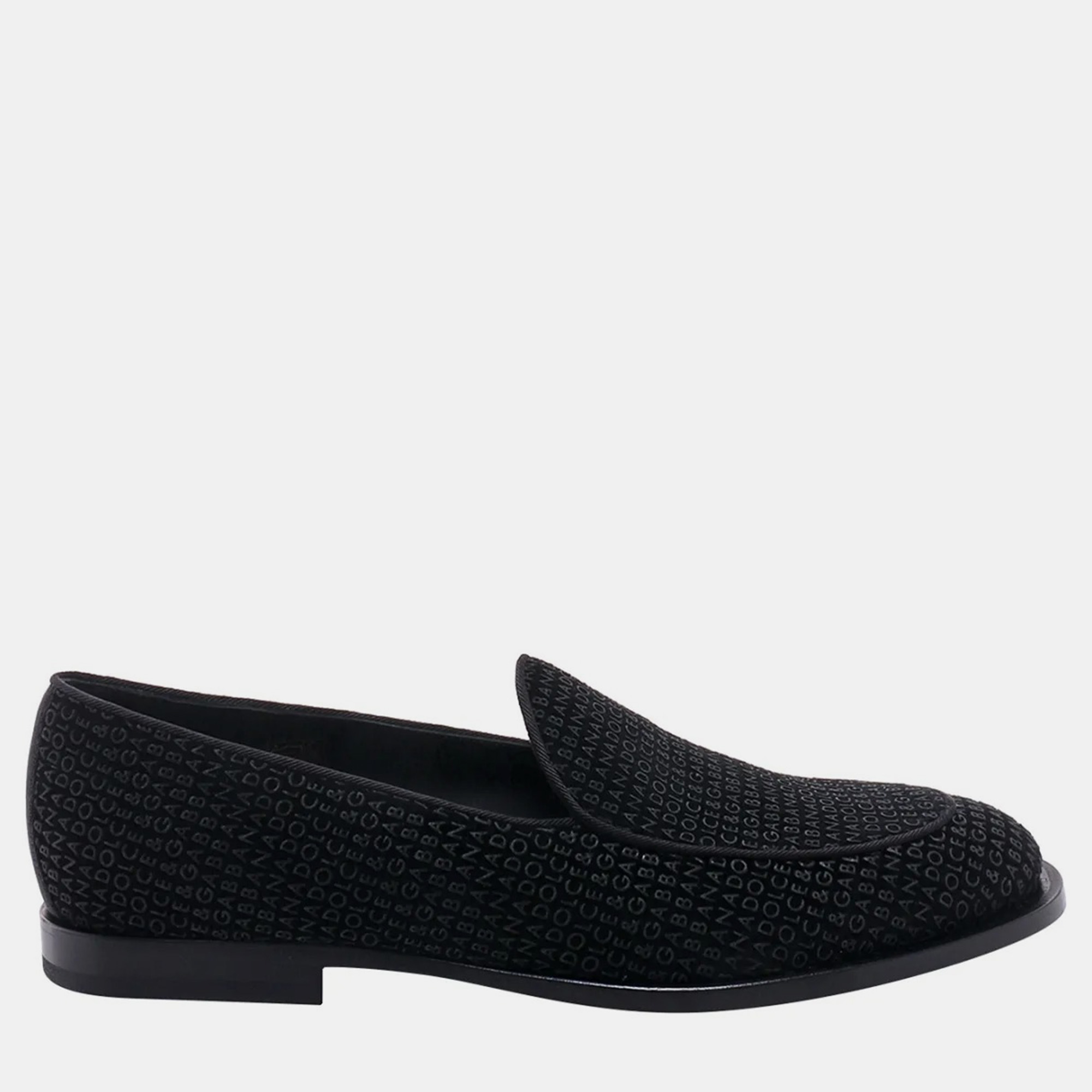 

Dolce & Gabbana Black Logo Monogram Loafers Men’s