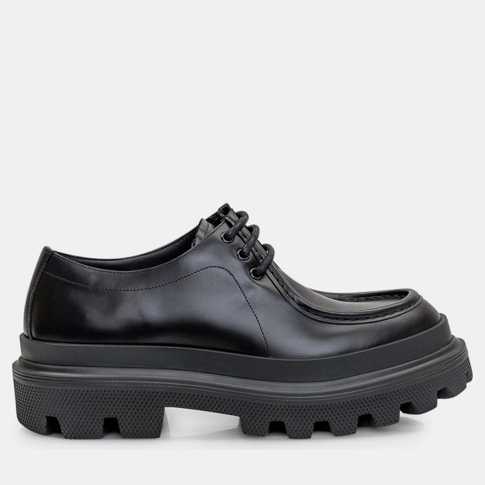 

Dolce & Gabbana Black Derby Leather Shoes Men’s