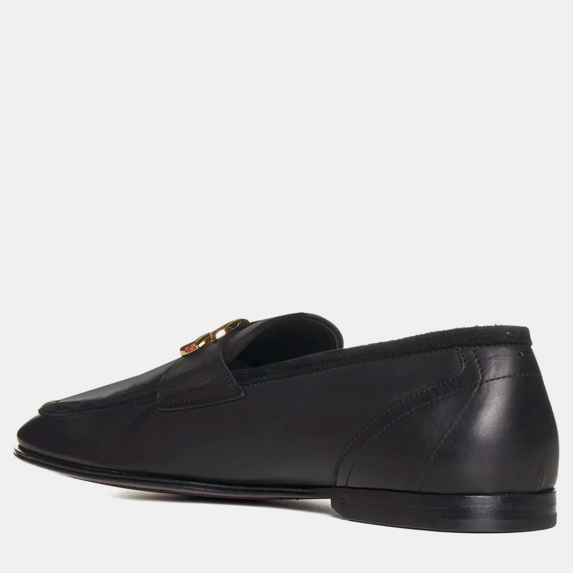 Dolce & Gabbana Black Loafers with Logo Men’s IT 40 