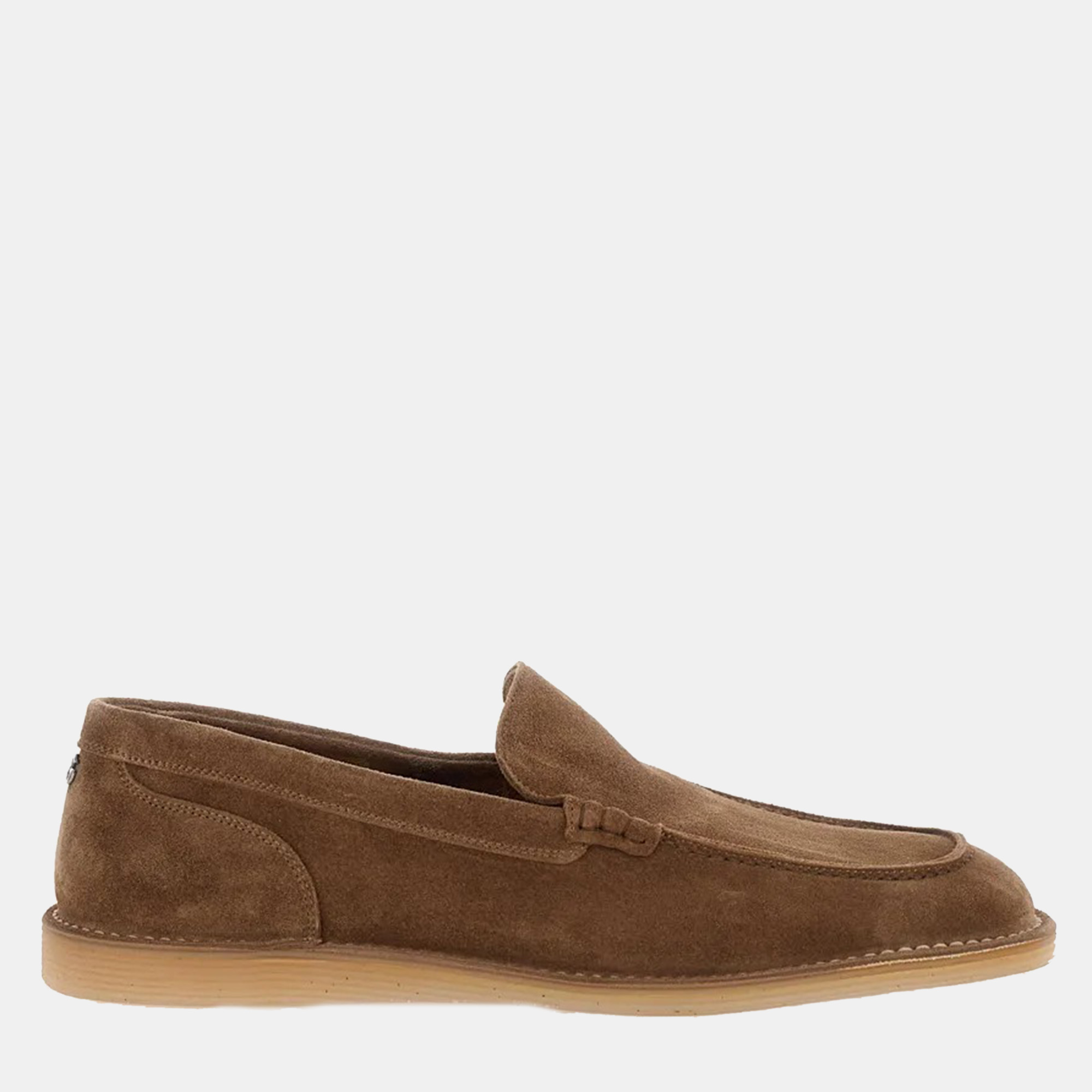 

Dolce & Gabbana Brown New Florio Ideal Loafers with DG Detail in Suede Men’s