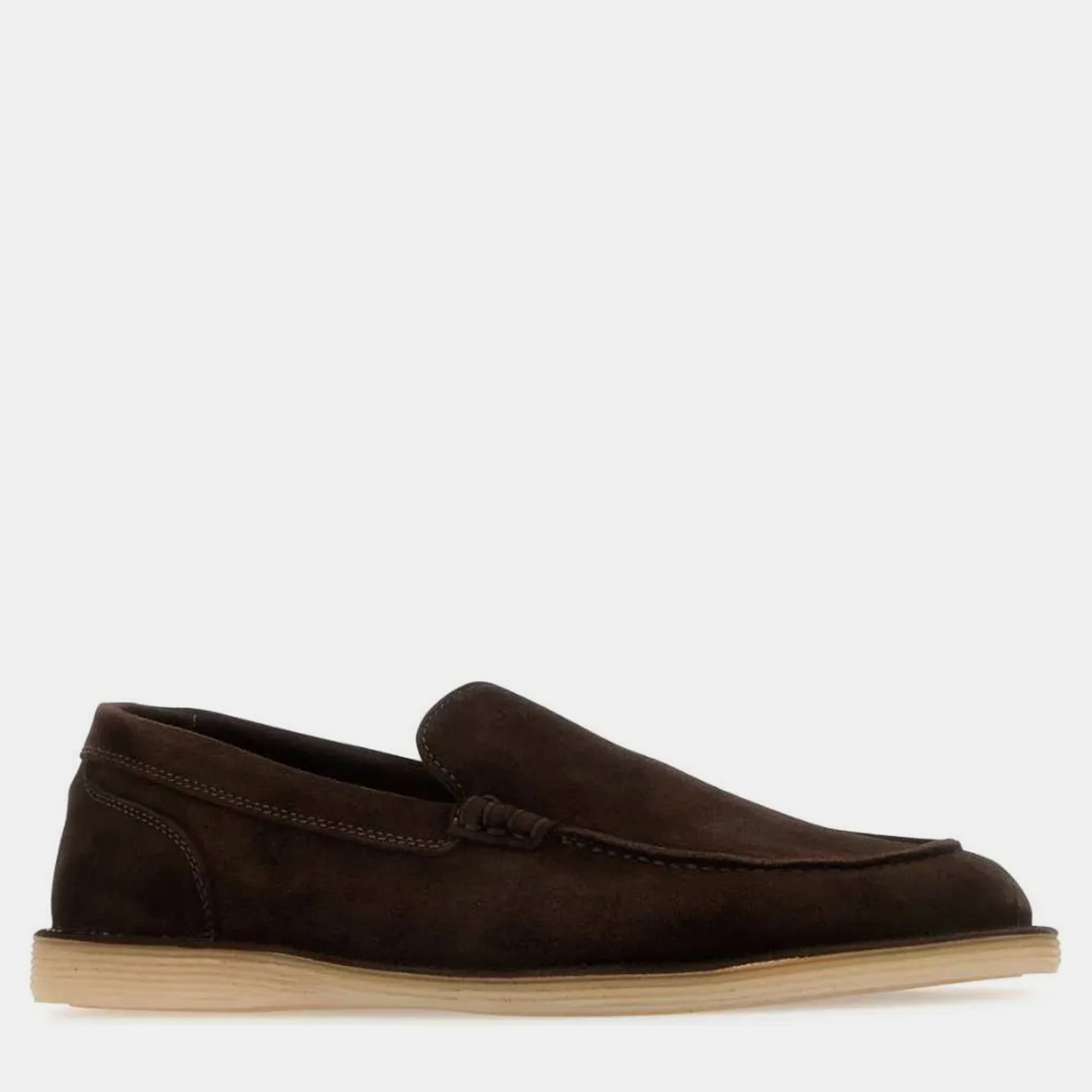Dolce & Gabbana Ebony Chocolate Suede New Florio Loafers Men’s IT 41.5 