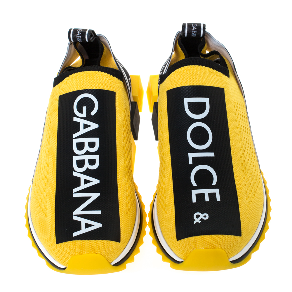 dolce and gabbana yellow sneakers