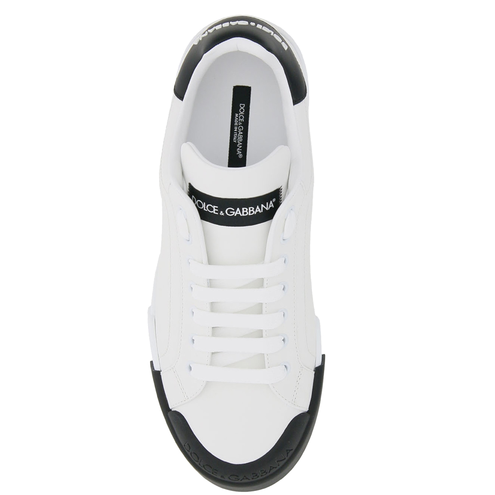 

Dolce & Gabbana White Low Leather Sneakers Size