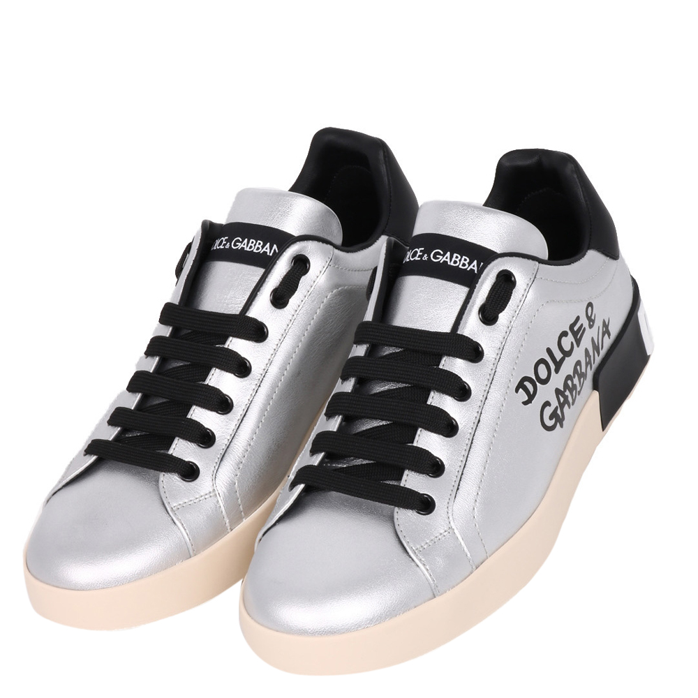 

Dolce & Gabbana Silver Portofino Sneakers Size EU