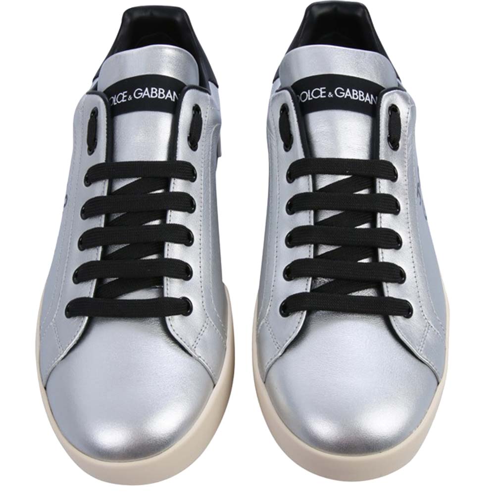 

Dolce & Gabbana Silver Portofino Low Sneakers Size EU