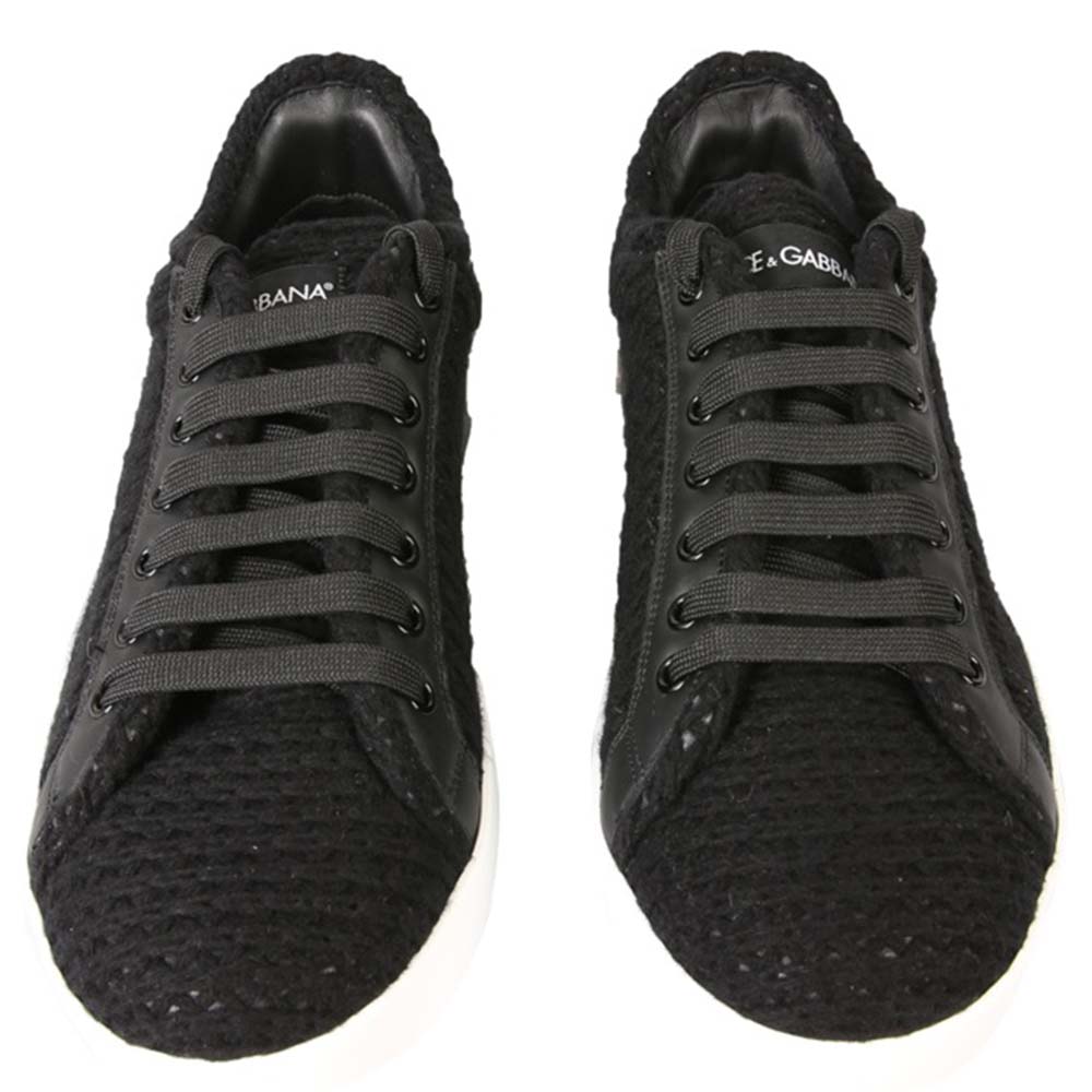 

Dolce & Gabbana Black Portofino Sneakers Size EU