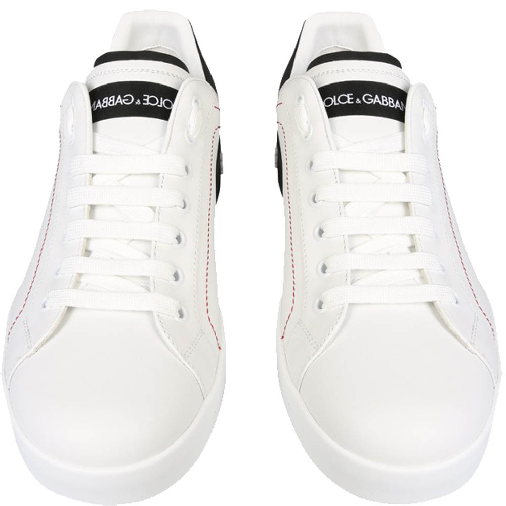 

Dolce & Gabbana White Leather Portofino Sneakers Size EU