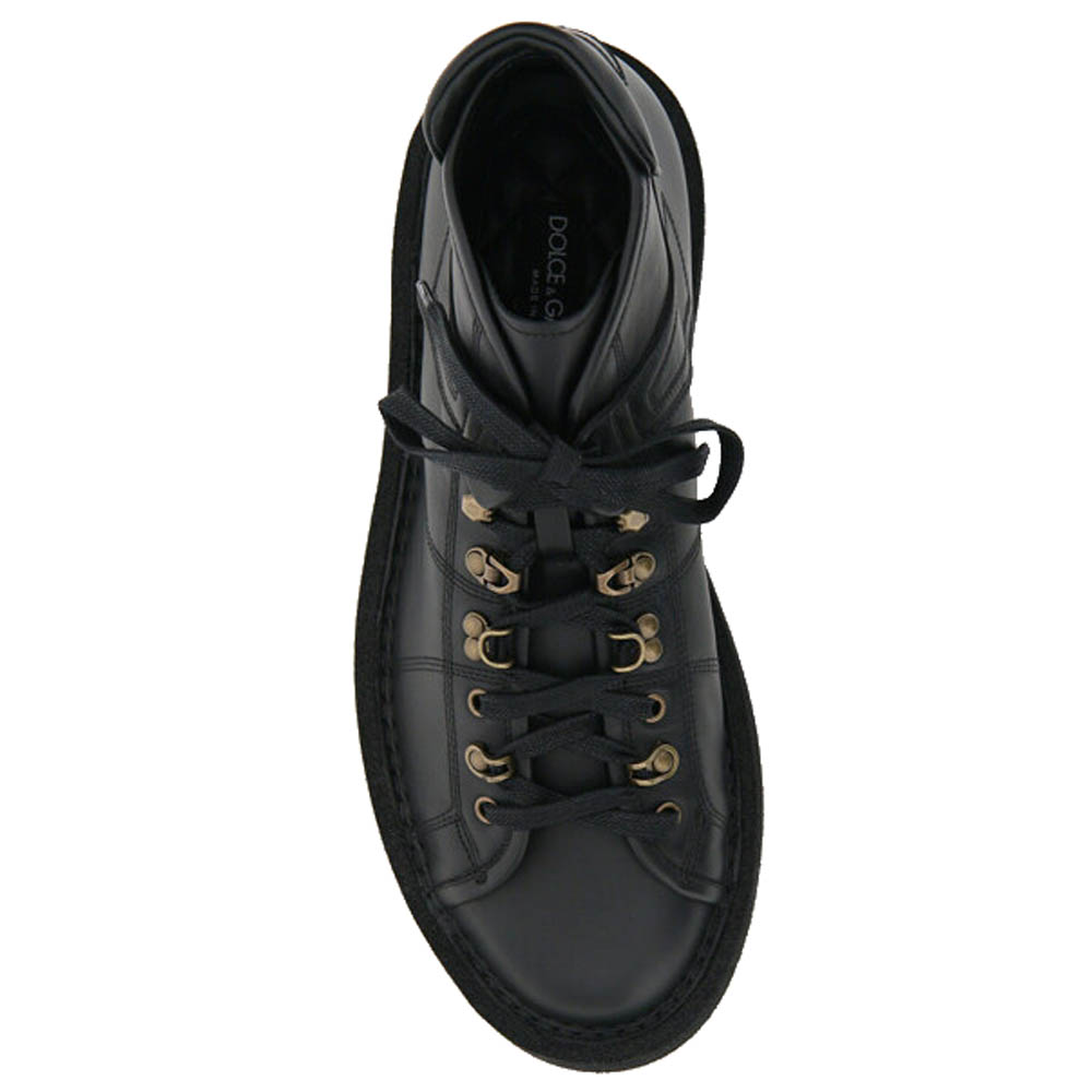 

Dolce & Gabbana Black Leather Modigliani Lace-Up Shoes Size EU