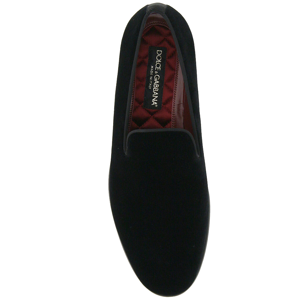

Dolce & Gabbana Black Velvet Leonardo Loafers Size IT