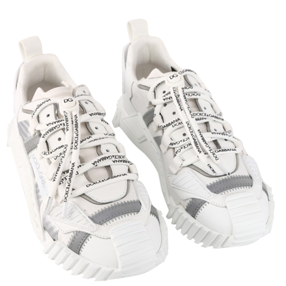 

Dolce & Gabbana White Ns1 Mixed Material Sneakers Size EU