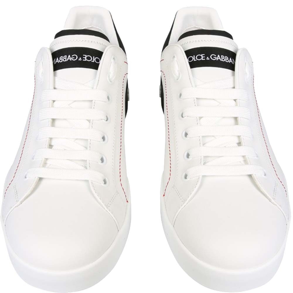 

Dolce & Gabbana White/Black Portofino Sneakers Size IT