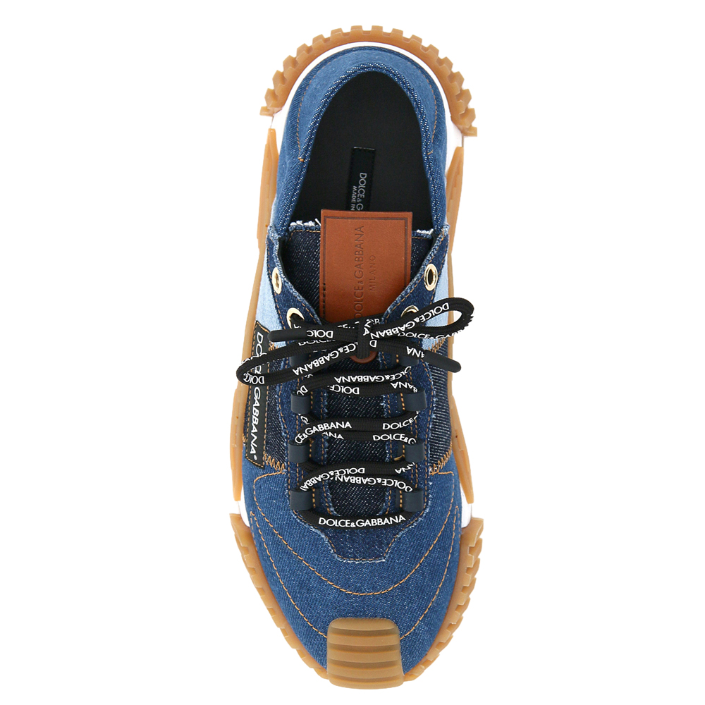

Dolce & Gabbana Multicolor Patchwork Denim NS1 Slip-on Sneakers Size IT