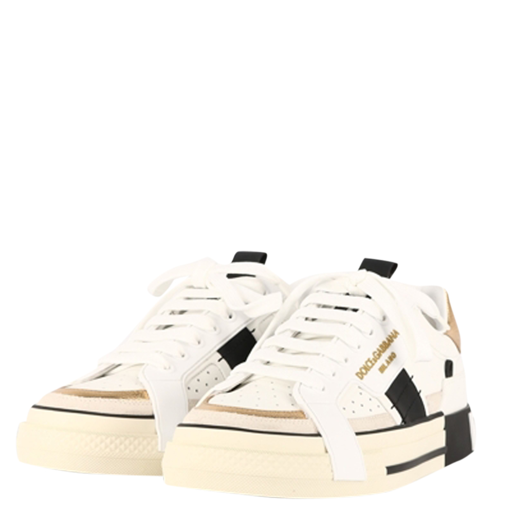 

Dolce & Gabbana White/Gold NS1 low-top Sneakers Size