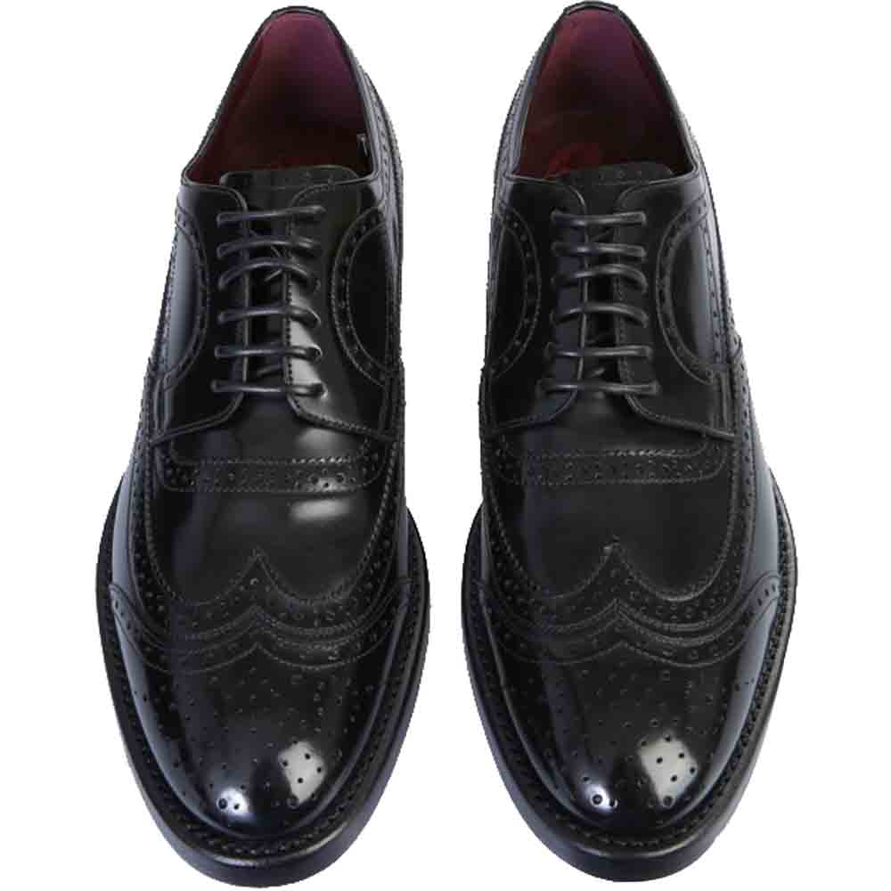 

Dolce & Gabbana Black Derby Brogue Shoes A201 Size IT