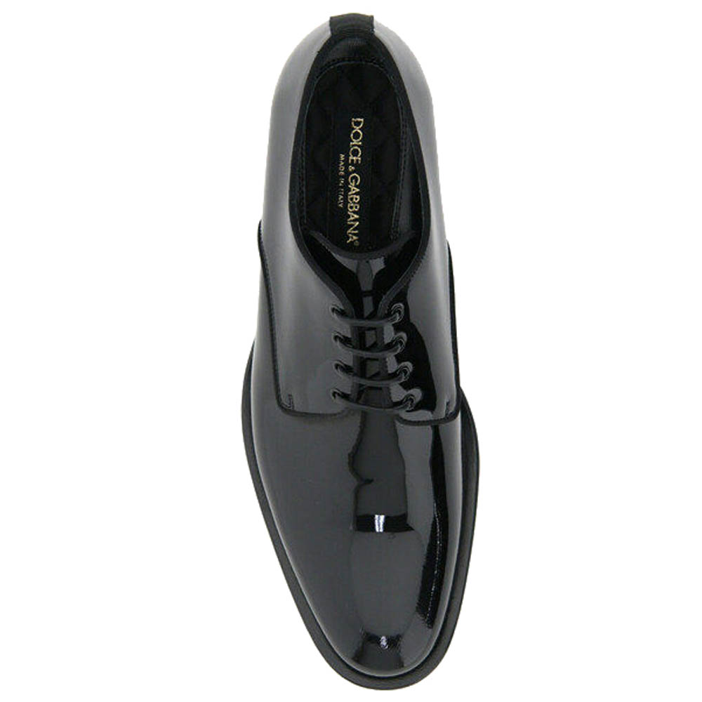 

Dolce & Gabbana Black Glossy Patent Leather Lace Up Shoes Size IT