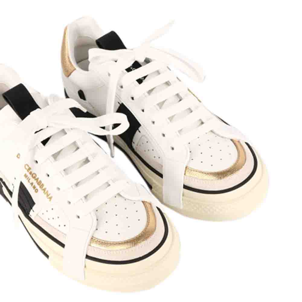 

Dolce & Gabbana White Calfskin 2Zero Sneakers Size