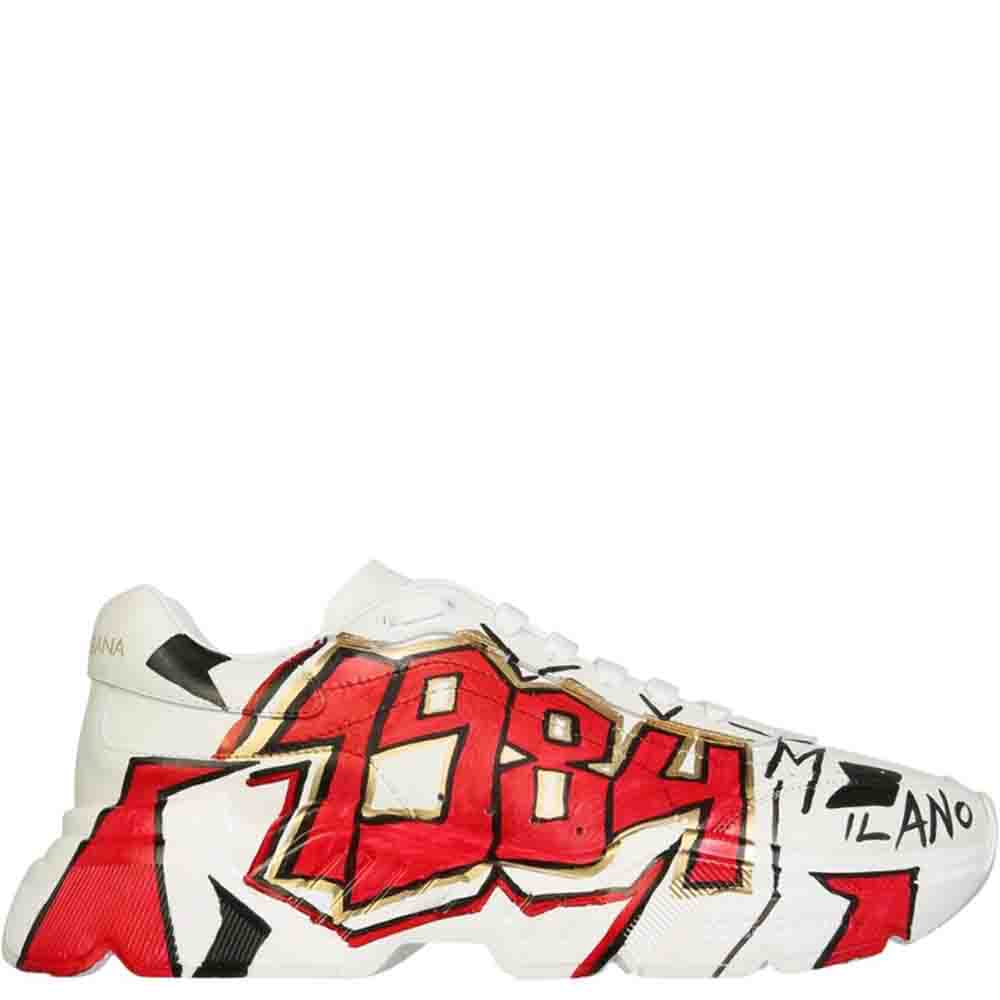 Pre-owned Dolce & Gabbana Multicolour Handpainted Daymaster Trainers Size It 39 In Multicolor