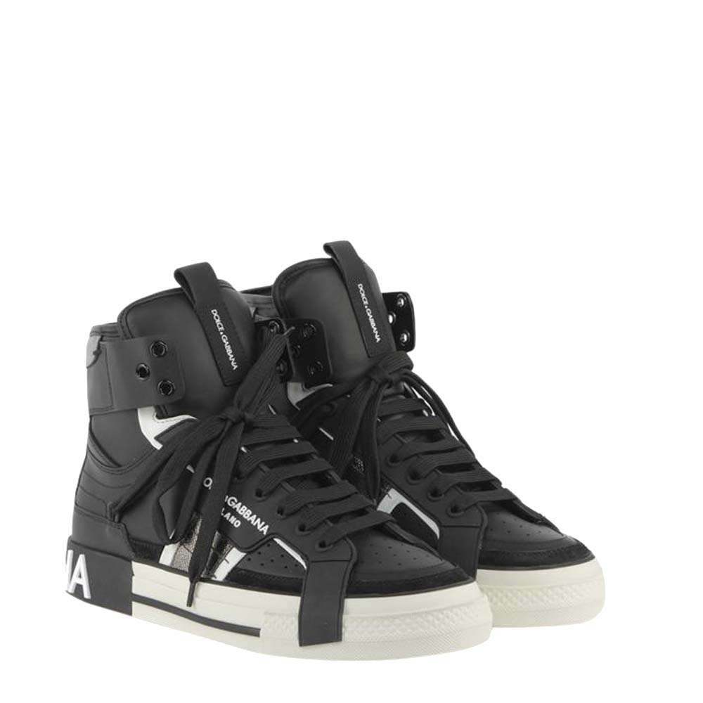 

Dolce & Gabbana Black 2Zero Custom High-top Sneakers Size EU40.5