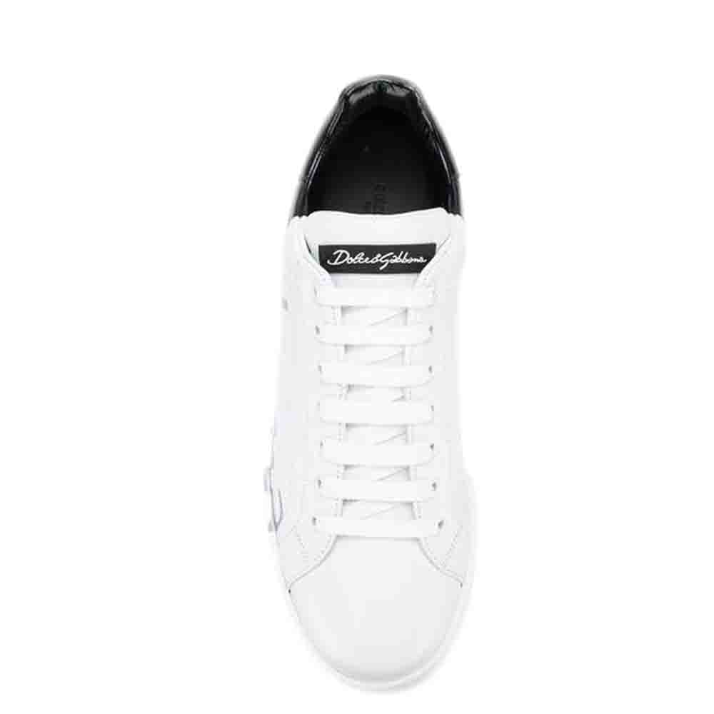 

Dolce & Gabbana White/Black Portofino Sneakers Size EU