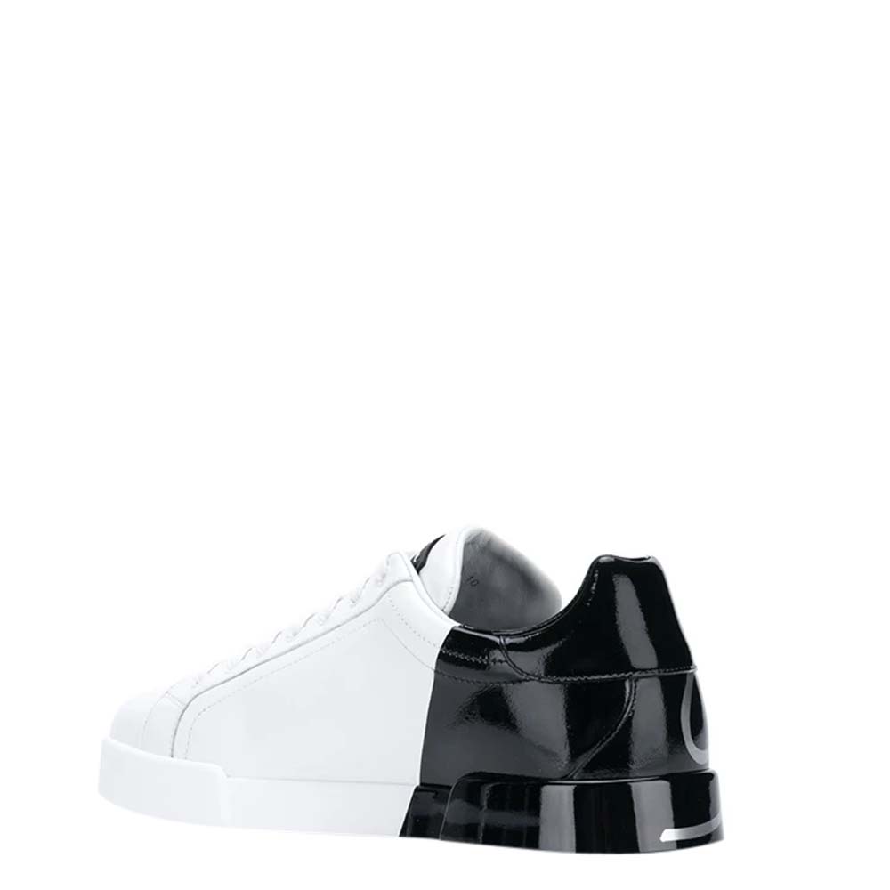 

Dolce & Gabbana White/Black Portofino Sneakers Size EU