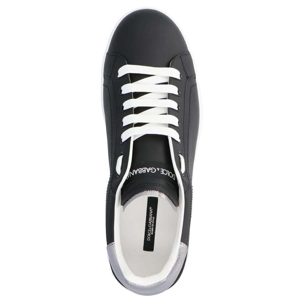 

Dolce & Gabbana White/Black Portofino Sneakers Size EU