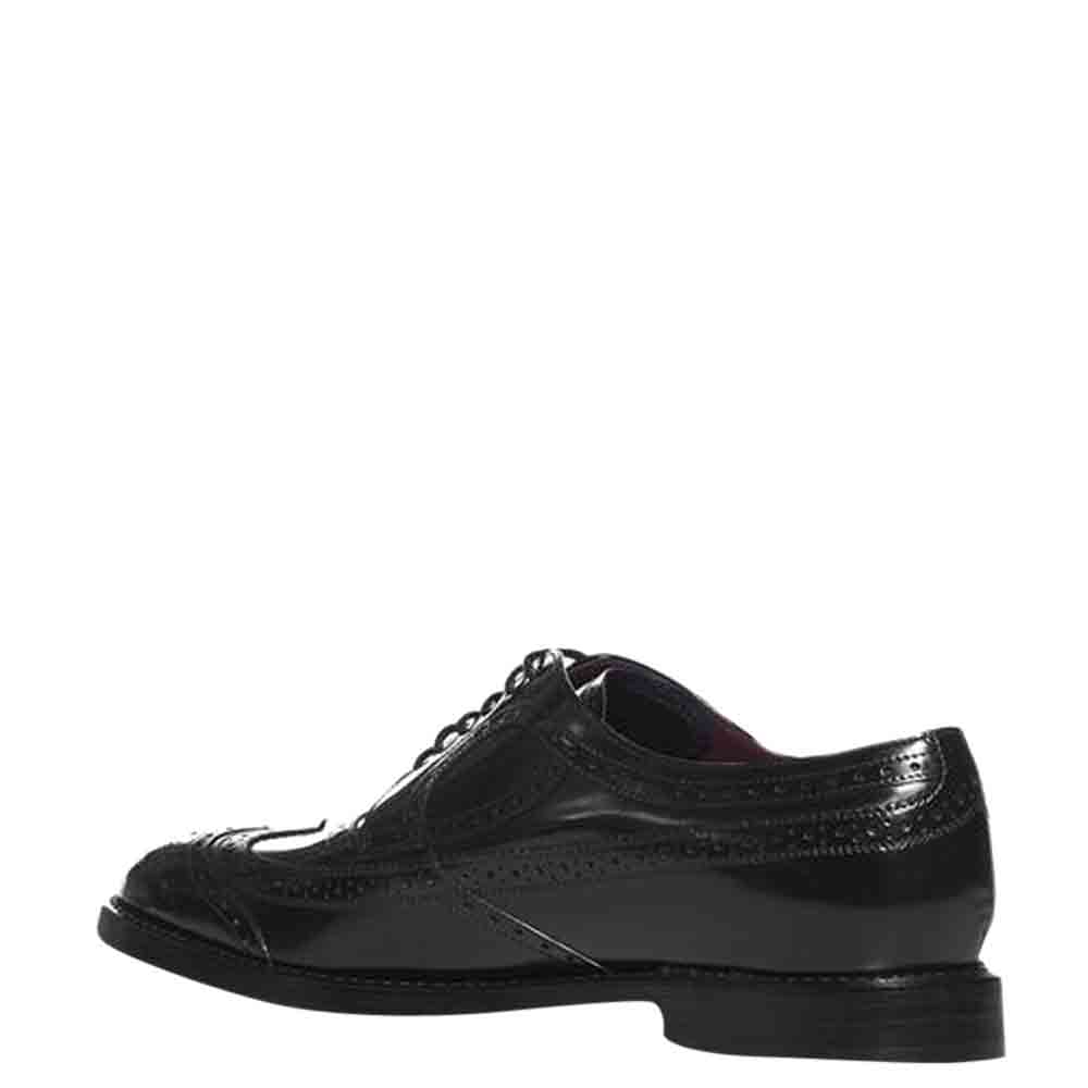 

Dolce & Gabbana Black Leather Detail Derby Shoes Size EU