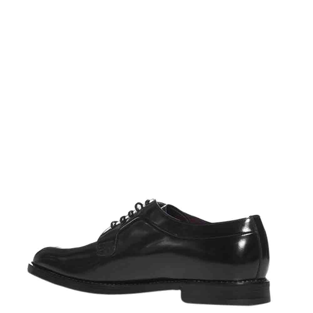 

Dolce & Gabbana Black Leather Detail Derby Shoes Size EU