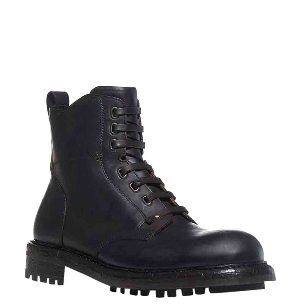 

Dolce & Gabbana Black Leather Bernini Boots Size EU