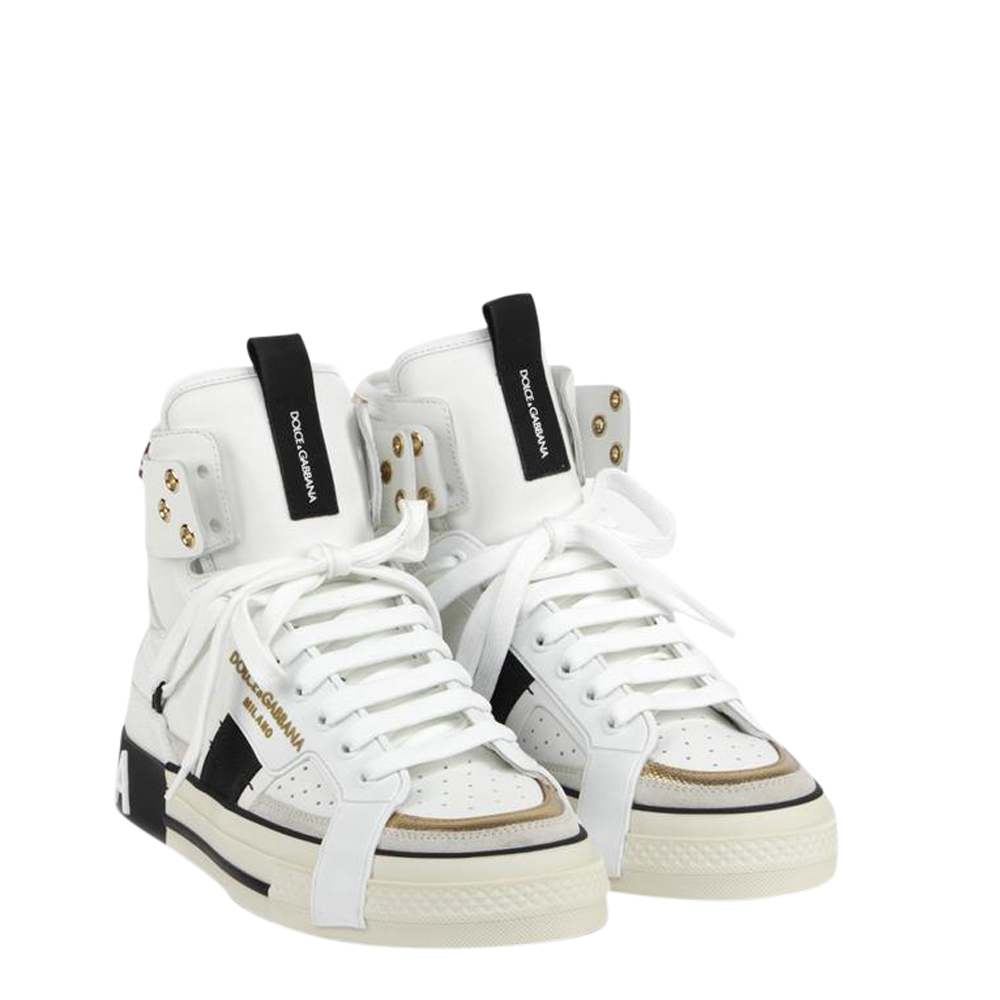 

Dolce & Gabbana White 2Zero High Top Sneakers Size EU