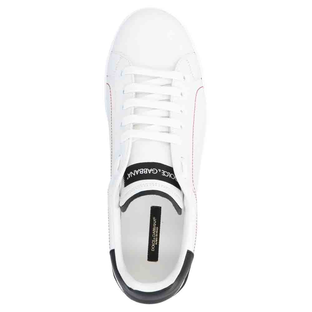 

Dolce & Gabbana White Leather Portofino Lace-Up Sneakers Size EU