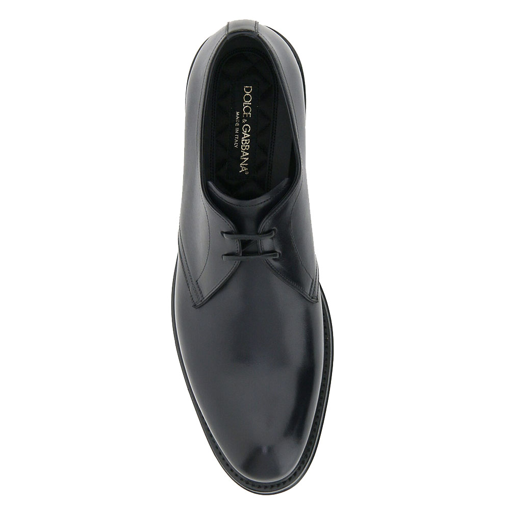 

Dolce & Gabbana Black Leather Derby Lace-Up Shoes Size IT