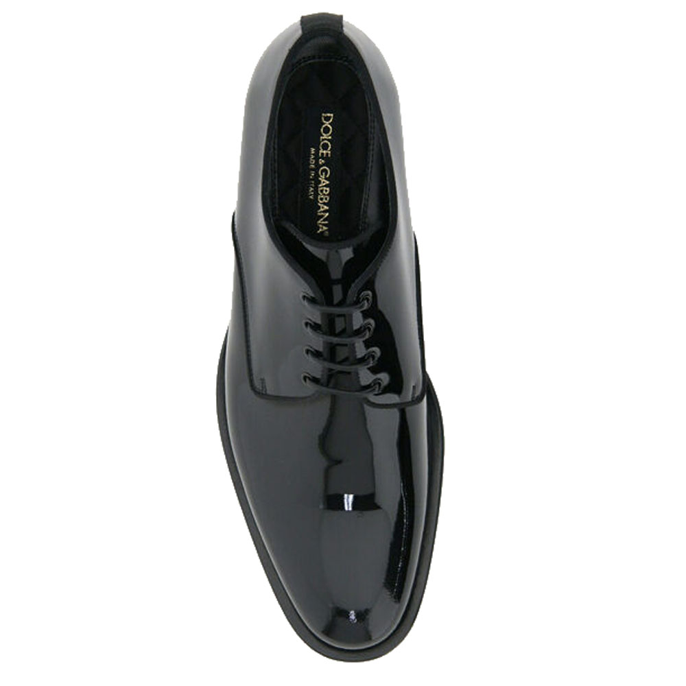 

Dolce & Gabbana Black Patent Leather Derby Shoes Size IT