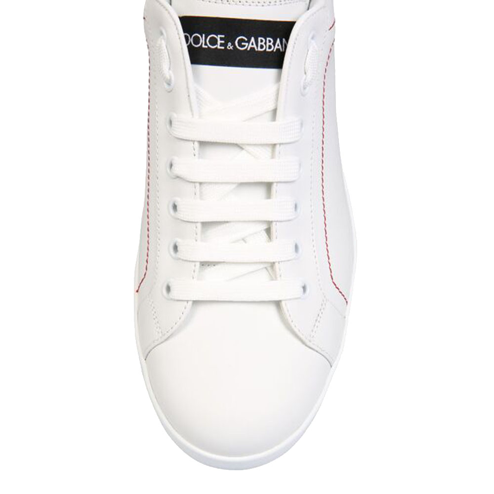 

Dolce & Gabbana White/Black Calfskin nappa Portofino Sneakers Size IT