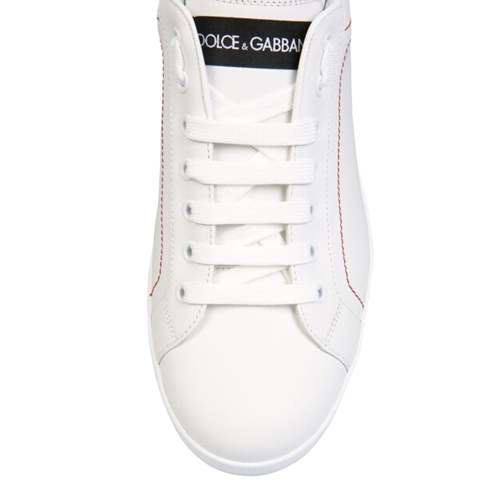 

Dolce & Gabbana White Calfskin Nappa Leather Portofino Sneakers Size IT