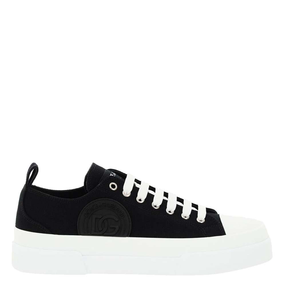 

Dolce & Gabbana Black Canvas Portofino Light Sneakers Size IT