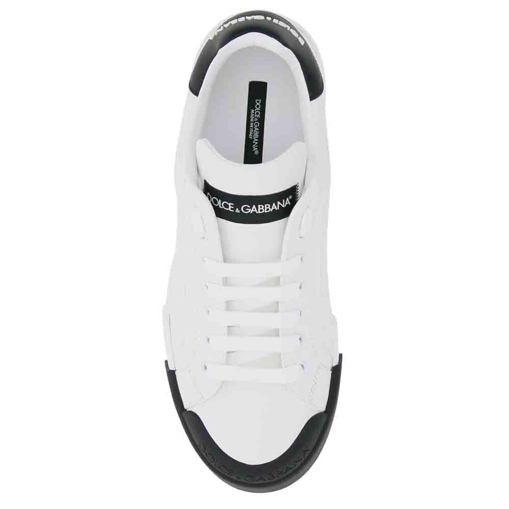 

Dolce & Gabbana White Calfskin Nappa Leather Portofino Sneakers Size IT