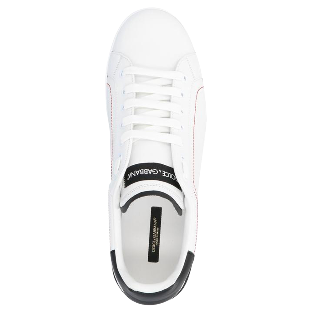 

Dolce & Gabbana White Leather Portofino Sneakers Size EU