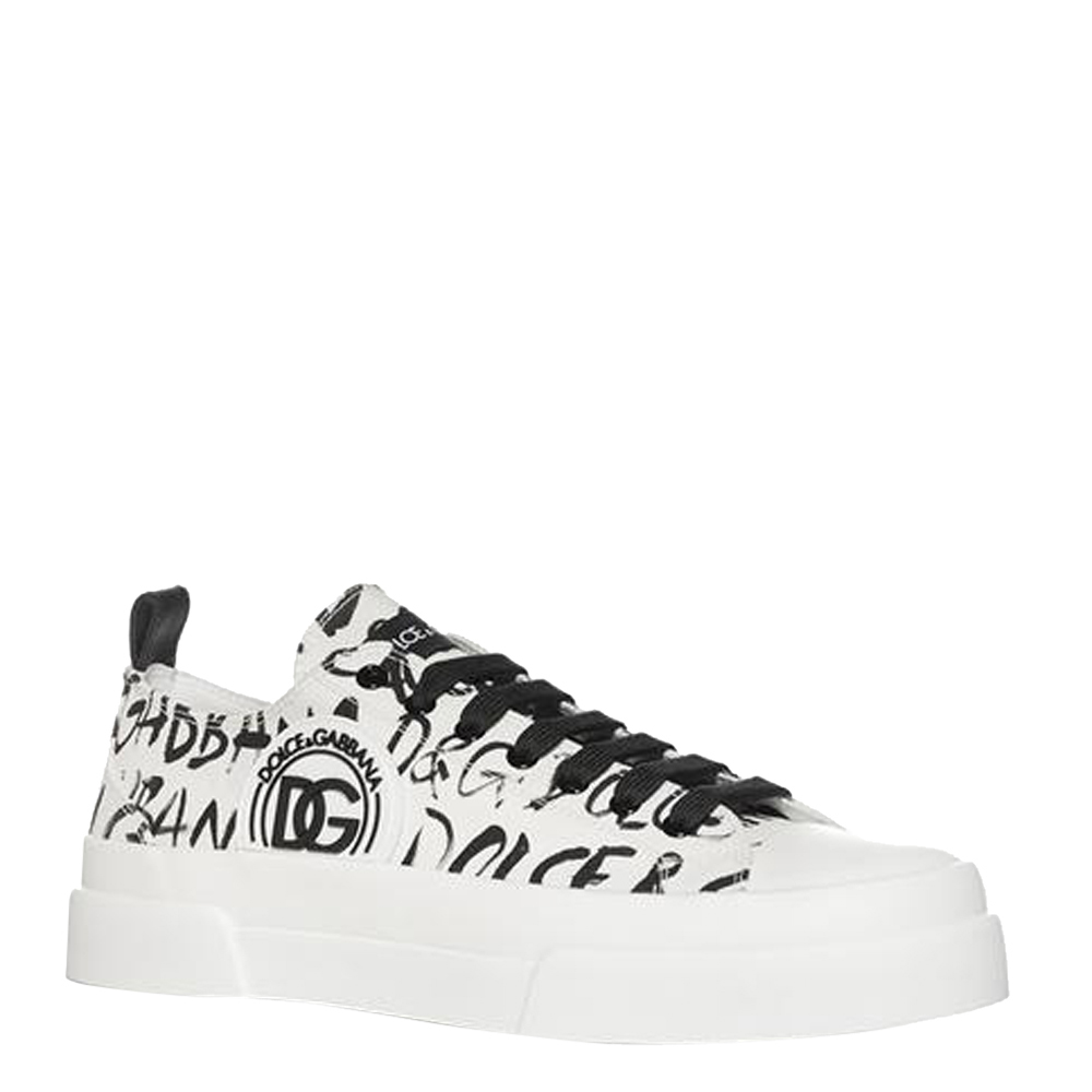 

Dolce & Gabbana White Portofino Light DG Logo Sneakers Size EU