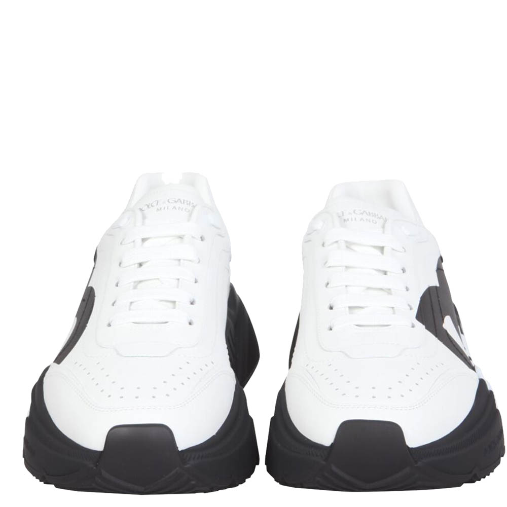 

Dolce & Gabbana Black/White Daymaster Leather Sneakers Size IT