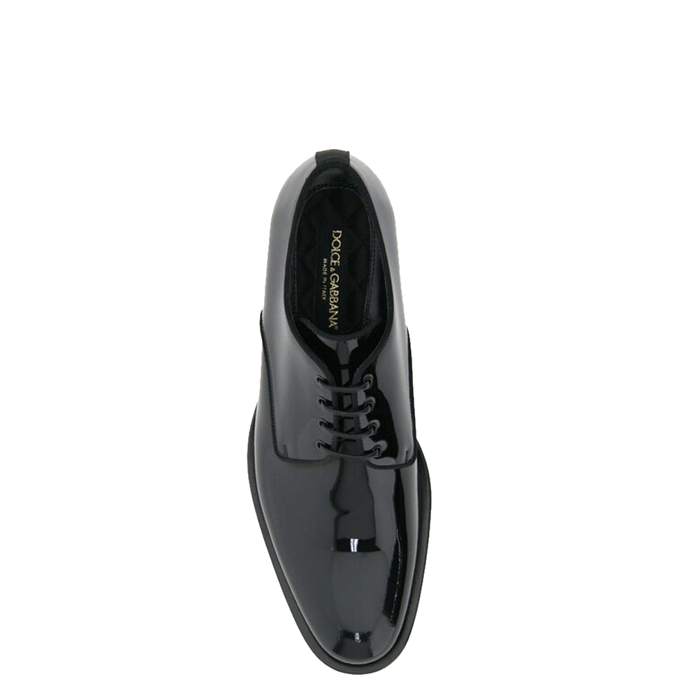 

Dolce & Gabbana Black Patent Leather Lace-Up Shoes Size IT