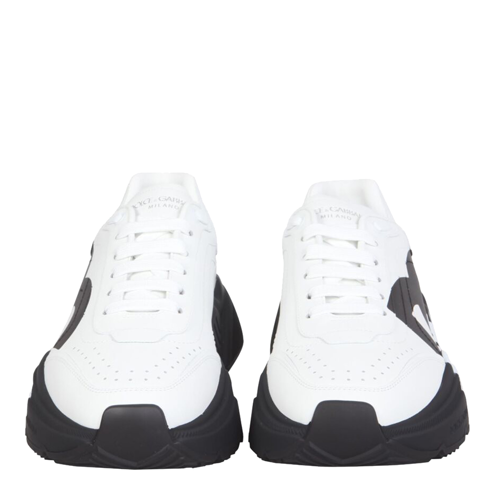 

Dolce & Gabbana White/Black Leather DG Logo Sneakers Size IT