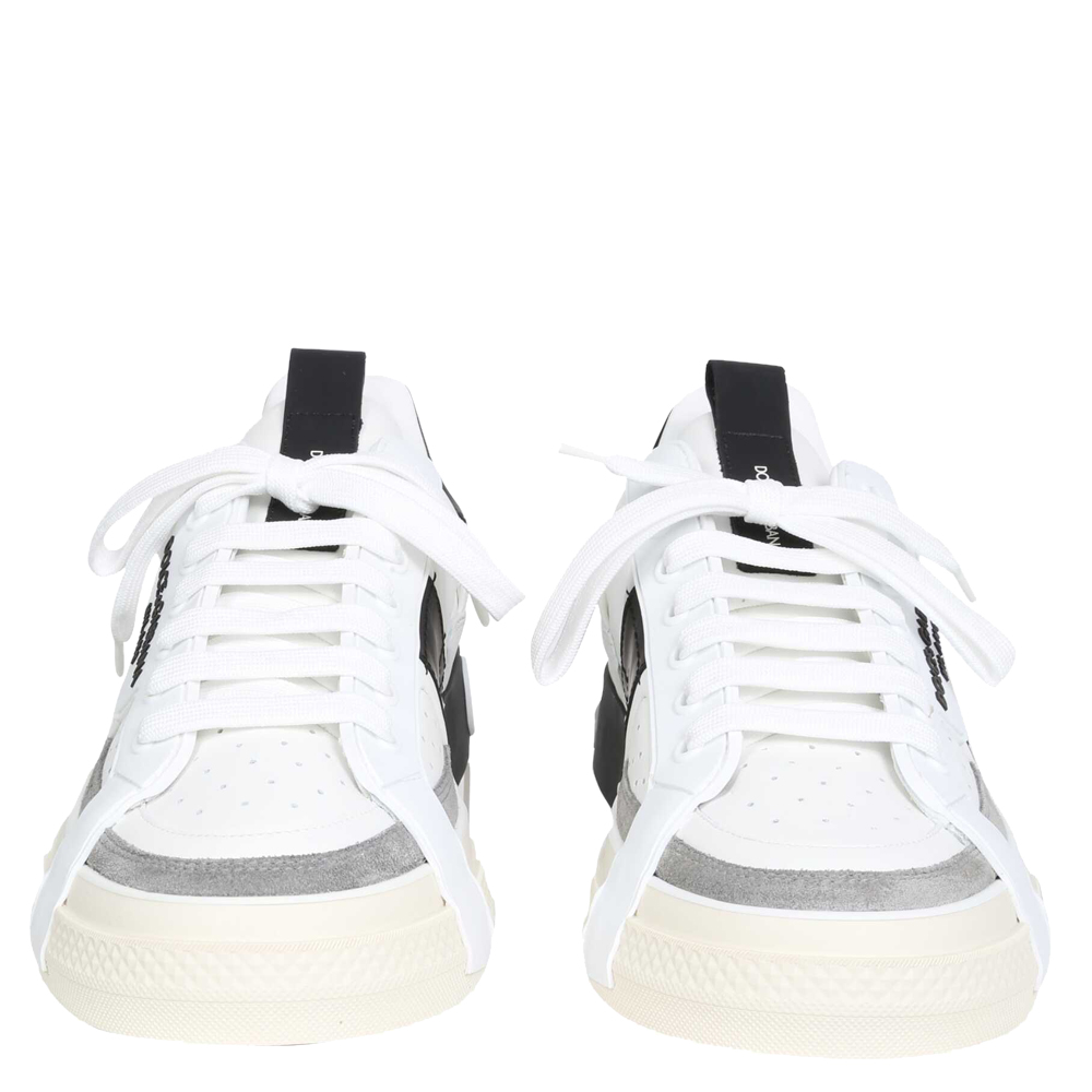 

Dolce & Gabbana White/Grey/Black Calfskin Custom 2. Zero Sneakers Size IT