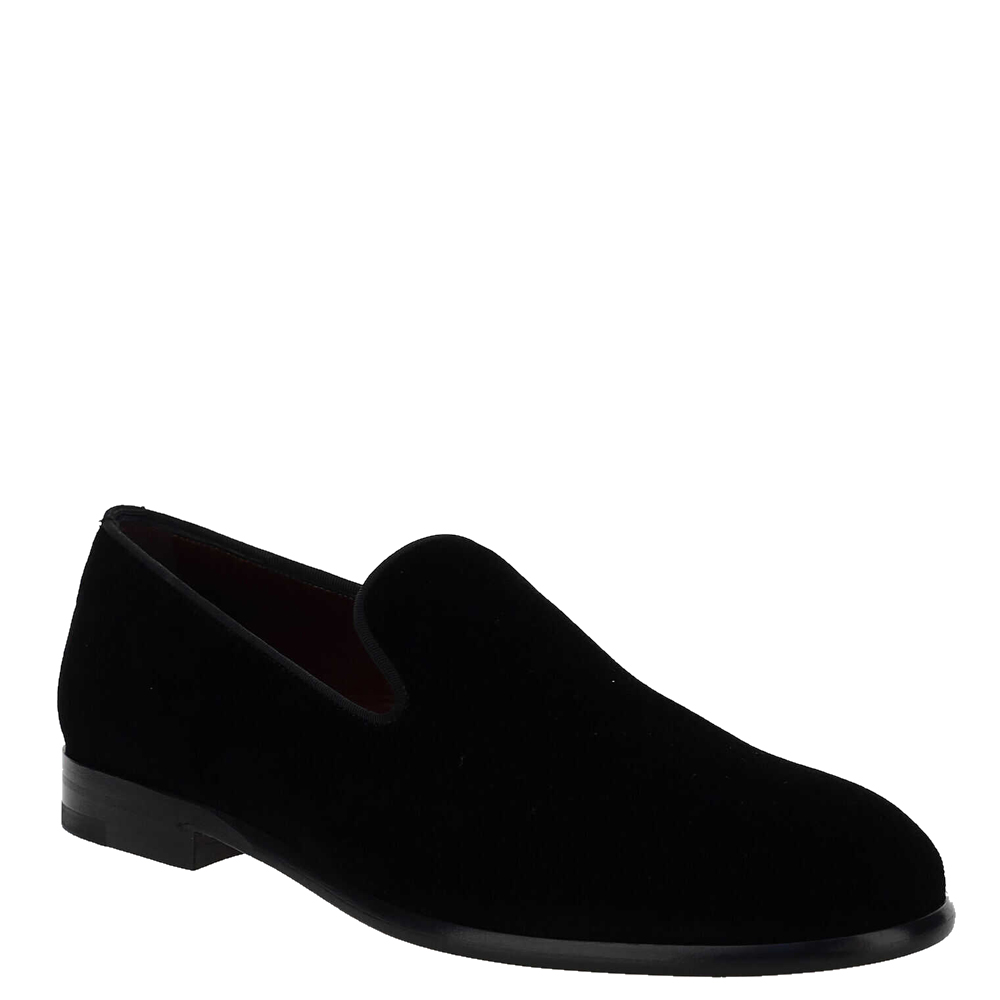 

Dolce & Gabbana Black Velvet Loafers Size IT