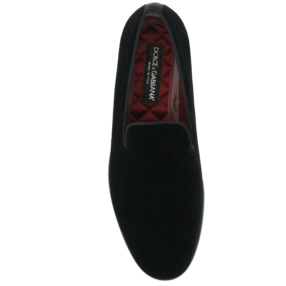 

Dolce & Gabbana Black Velvet Loafers Size IT